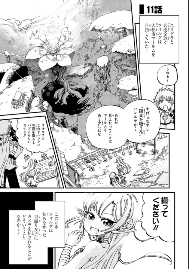 #異世界炎上 11話が公開されました。エリドラとの合流地点を目指すフォルグ一行は、映えるフォトスポットに通りかかる、フィーナの「写真を撮って」にOKしたフォルグはまだ知らない。自撮り好きから写真をお願いされる。その「意味」を・・
 