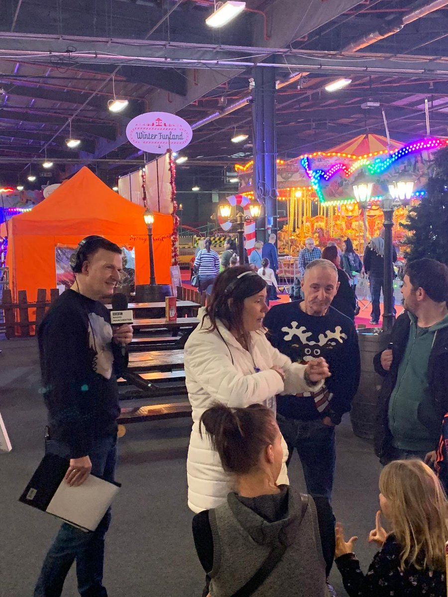 Fantastic to welcome our friends at <a href="/BBCRadioManc/">BBC Manchester</a> to <a href="/WinterFunland/">Winter Funland</a>  @EventCityUK today. Listen in for the next couple of hours for festive fun. 🎅