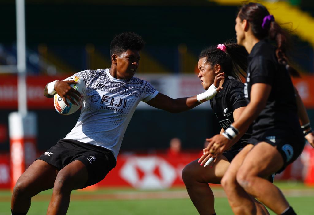 Dubai7s's tweet photo. The women's HSBC World Rugby Series teams are battling it out on pitch 1!🙌💯 Who are you supporting today? 💪
#FierceAt50 #Dubai7s https://t.co/ZGIs6r9lx1