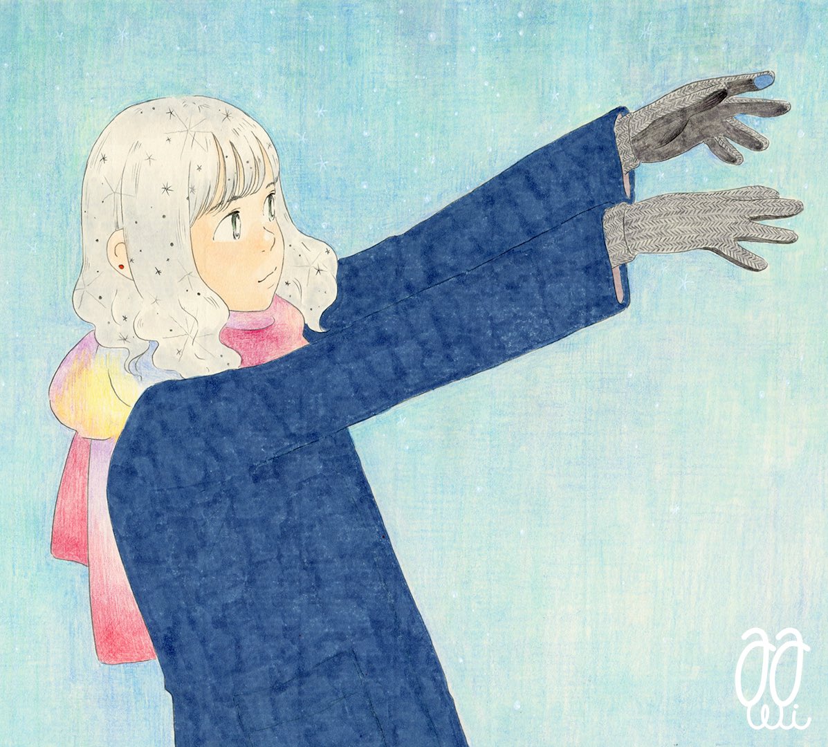 イラスト 何も持たない手を世界に伸ばす あわいのイラスト