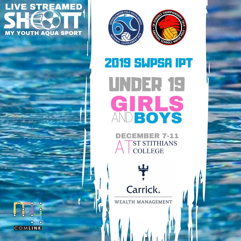 shoOTT_SA's tweet photo. Breaking news‼️ Shoott in conjunction with @MyComLink is bringing you SWPSA U19 Boys &amp; Girls action starting later today. Follow the Shoott and My Youth Aqua Sports Facebook pages for more details and the live stream of the action. @Lemonlicious #BringingSportToTheFans https://t.co/gF21Bv6afi