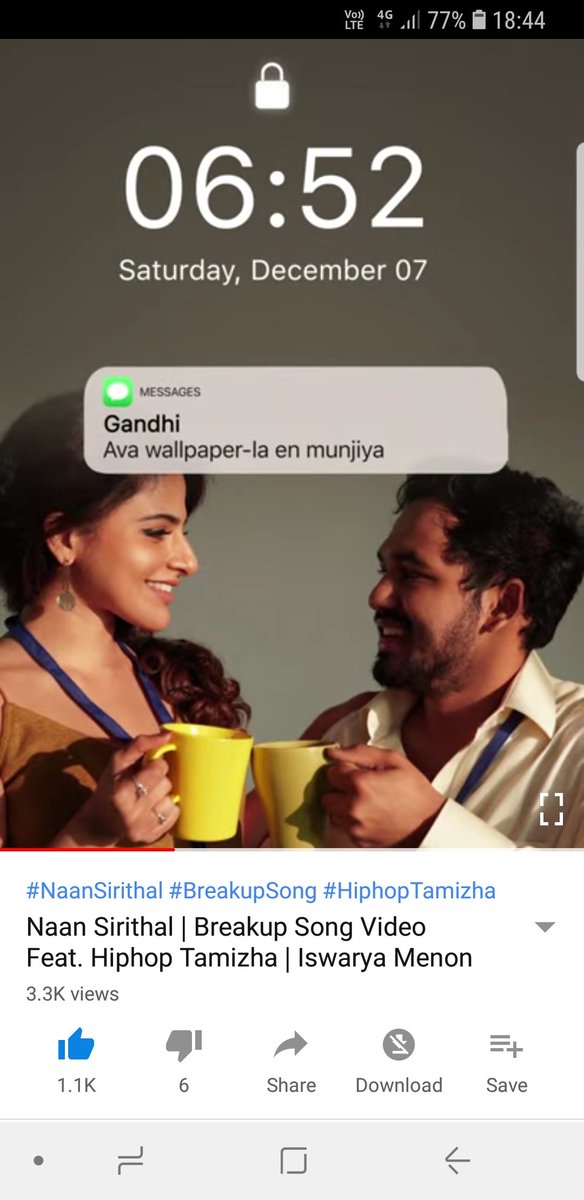 vithusika11's tweet photo. #HiphopTamizha #NaanSirithal #breakupsong #thalaivar #verithanam 
Aathi Anna semma song 
Vera level anna
I love you aathi anna 
🤪🙈😍😘❤ https://t.co/AEni3r5sap