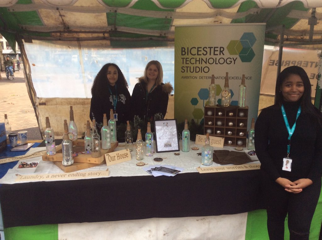 Black To Spark from Bicester Tech are selling upcycled alcohol bottle lights perfect for lighting up special moments together with hand made tree decorations. Available today at <a href="/YENWOX/">Y E N & W Oxon</a> Banbury Christmas Trade Fair outside Castle Quay until 3.00pm. Don’t miss it.