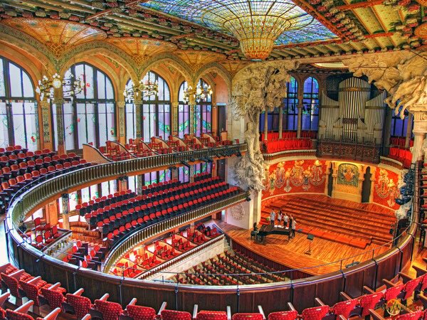 Palau de la Música Catalana, Barcelona, Lluís Domènech i Montaner, 1905-8Images mixed sources