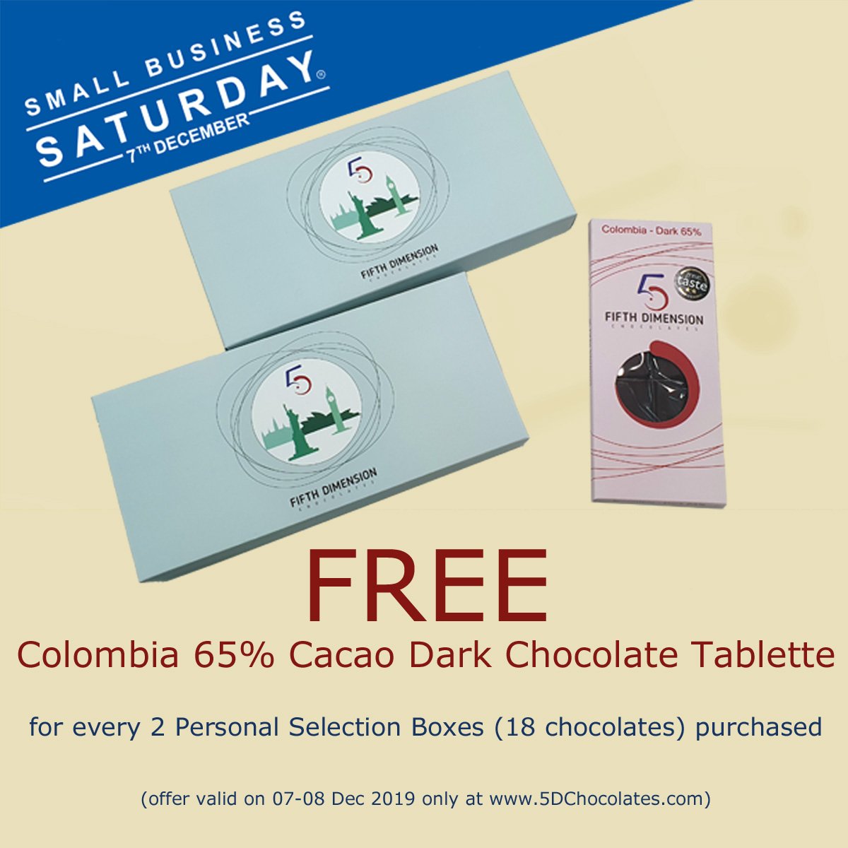 It's #SmallBizSatUK today - a UK-wide campaign that encourages consumers to support local &amp; small businesses. We've been involved with @SmallBizSatUk since its inception in 2013.

To celebrate the day, we have a special #chocolate offer for u.

5DChocolates.com