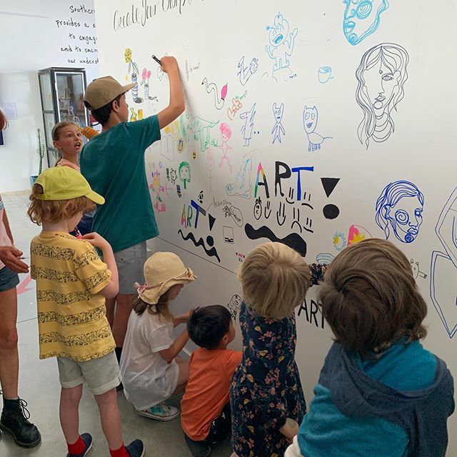 Kids wall at @southernbuoystudios this afternoon at our launch #stencilartprize #stenciltheworld ift.tt/2DVEJC2