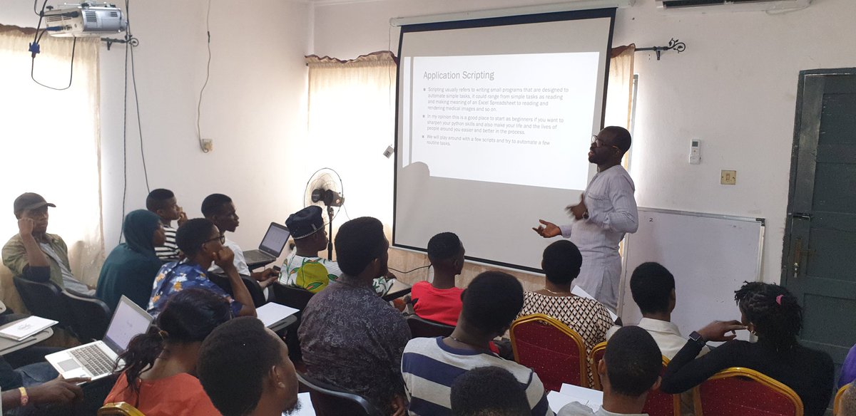 peterolayinka's tweet image. @profemzy still giving us the awesomeness of python and where it is applicable. @pythonibadan @PythonNigeria #python #pythonIbadan