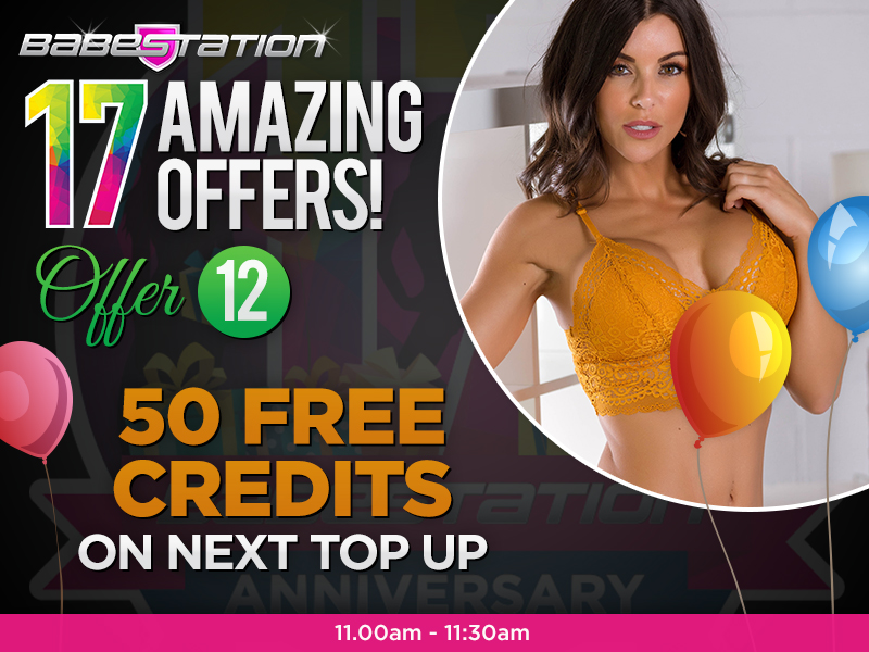 🚨 FLASH SALE UNTIL 11:30 AM TODAY
🎁 50 Free Credits on your next top-up
 🖱️   https://t.co/XA4iqv0zcM
🎂 #Babestation17 https://t.co/0drHcRV81X