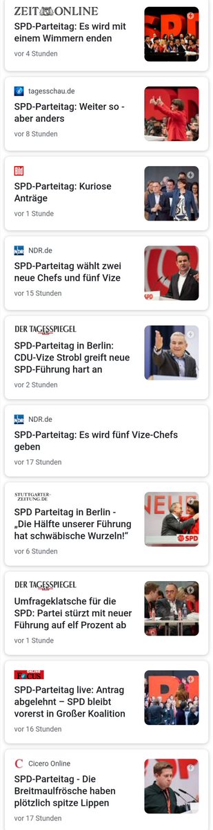 Wenn Sie Umfragen zur #SPD nicht vertrauenswürdig halten - hier Google 11.13 Uhr:
#SPDbpt19 #SPDParteitag #spdpt19