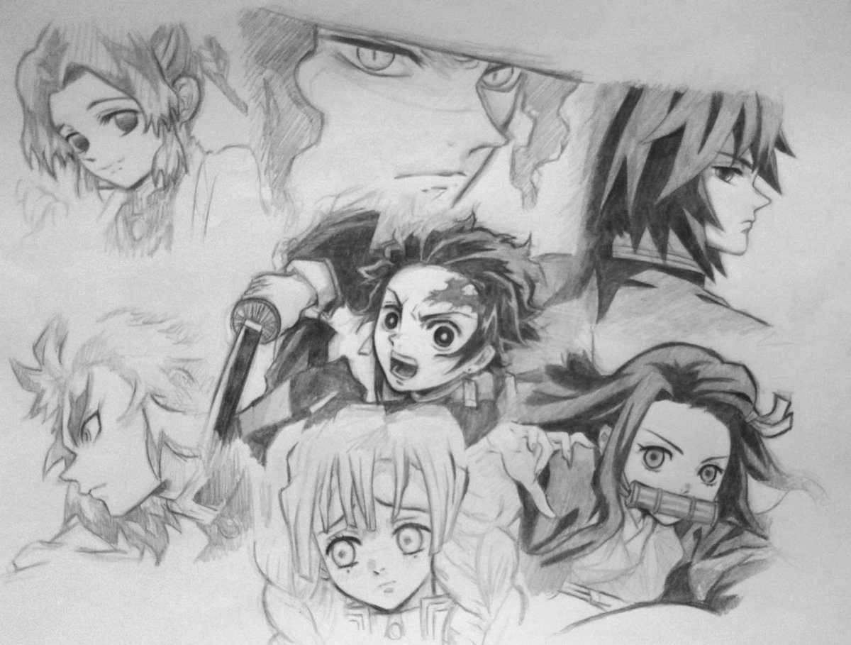 #鬼滅の刃好きさんと繋がりたい 

冨岡義勇、描けた?

次は胡蝶しのぶ…描くかな? 