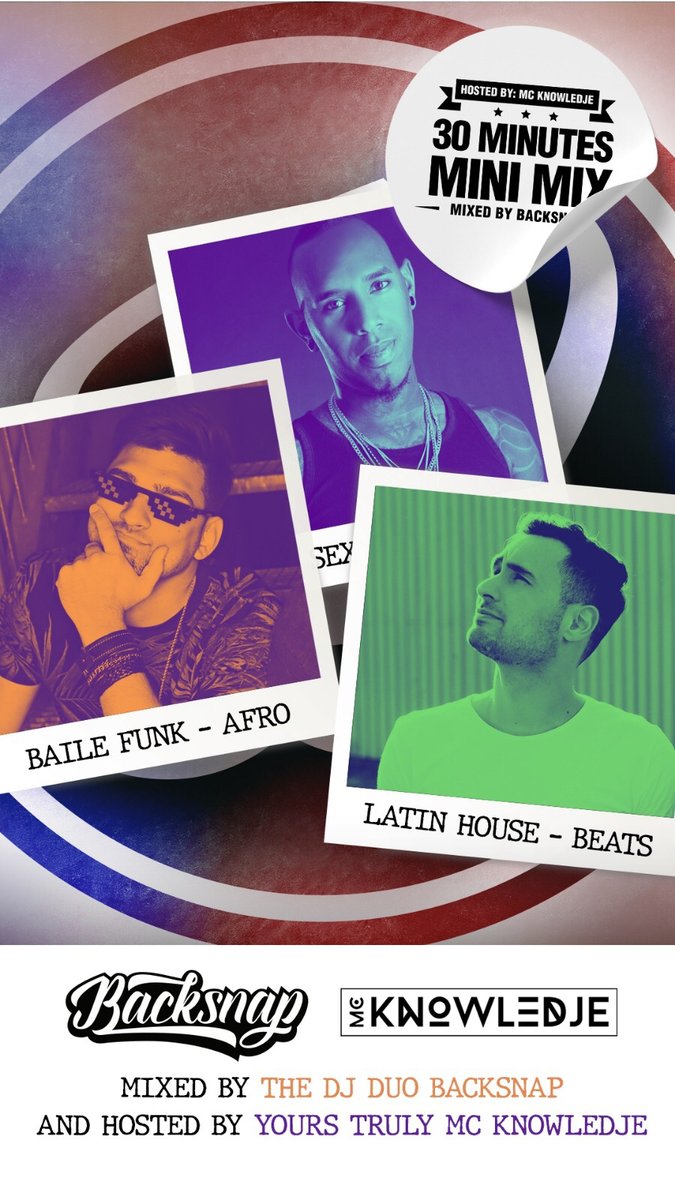 Our new Mini Mix is out now on SoundCloud and Spotify! 🔥🔥  #backsnap #backsnapmusic #mcknowledje #mini #mixtape #latin #house #bailefunk #afro #drums#go #hard #dance #bootyyy #shaking #beats #party #music #soundcloud #spotify #out #now #listen #online