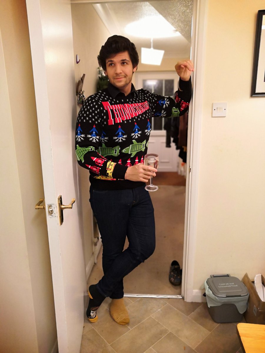 GerryAndersonTV's tweet photo. We are loving your Thunderbirds Christmas jumper pics! Keep sending them in! #fabxmas #fabchristmas #thunderbirdsarego https://t.co/hDmOO2wq4f