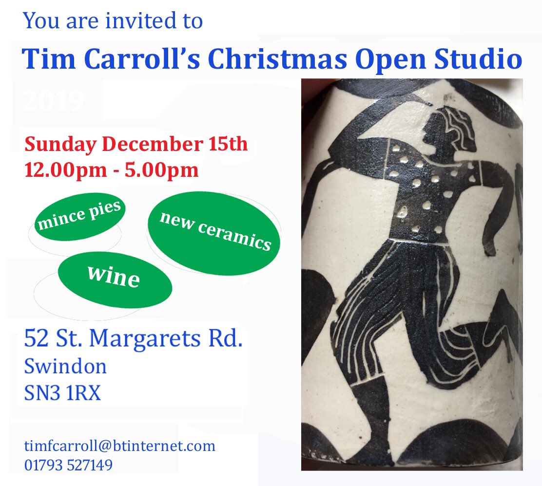 kasmaty's tweet photo. Looking forward to next Sunday’s #openstudio #ceramic #craft #book event. #TimCarroll all welcome https://t.co/RnbMxoWNMk
