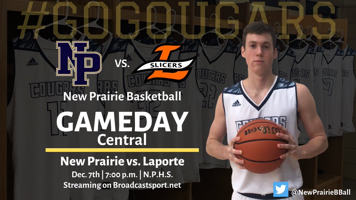 GAMEDAY!  We host Laporte tonight.  JV at 5:30, Varsity at 7:00.  Game is also available to be streamed on Broadcastsport.net. #GoCougars