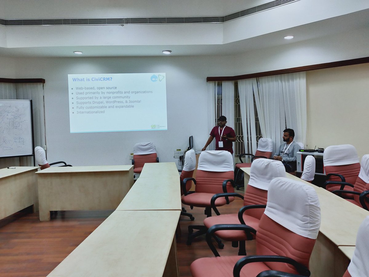 sushantpaste's tweet photo. #drupalcampchennai Thanks for all attendies. first ever session from osseed team #CiviCRM @osseed https://t.co/ROdlokpzCJ