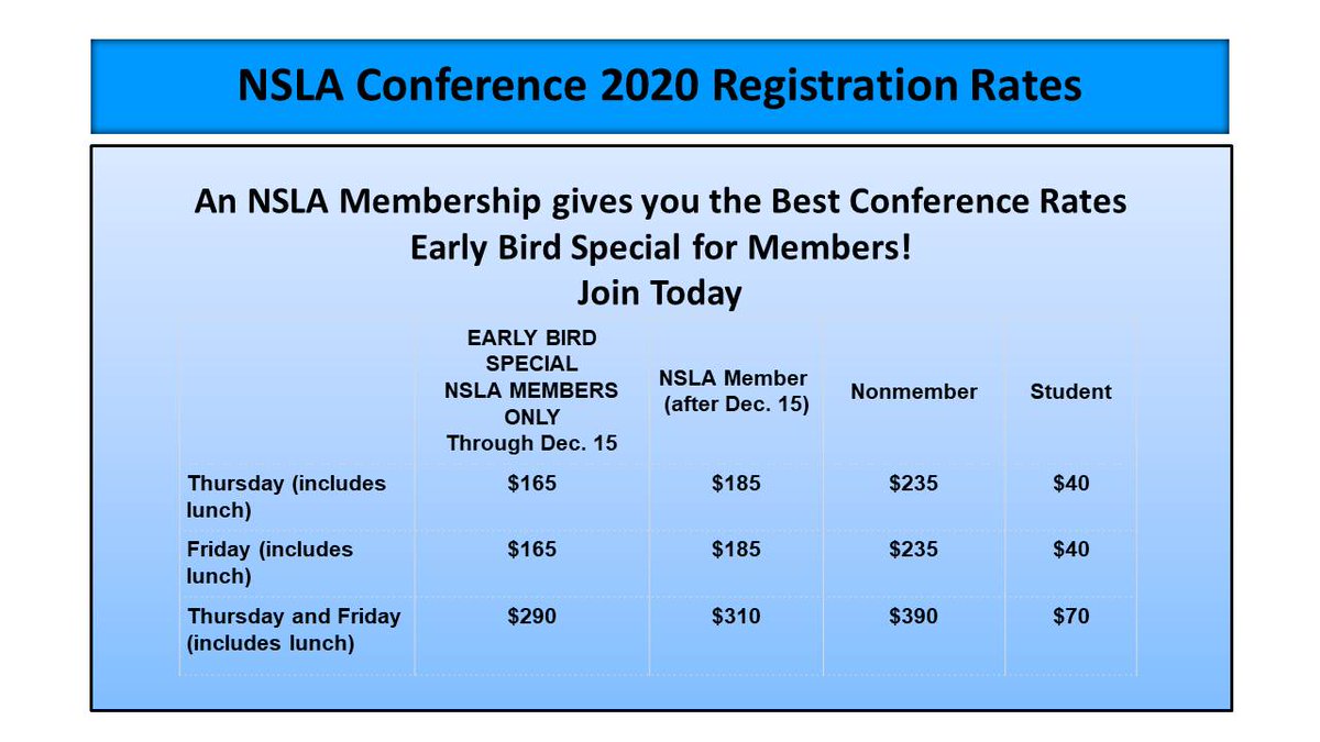 CONFERENCE EARLY BIRD SPECIAL CLOSES  DEC. 15
Take advantage of the EARLY BIRD SPECIAL for conference 2020 registration. Join now in order to save dollars. ow.ly/JTFR50xu86J