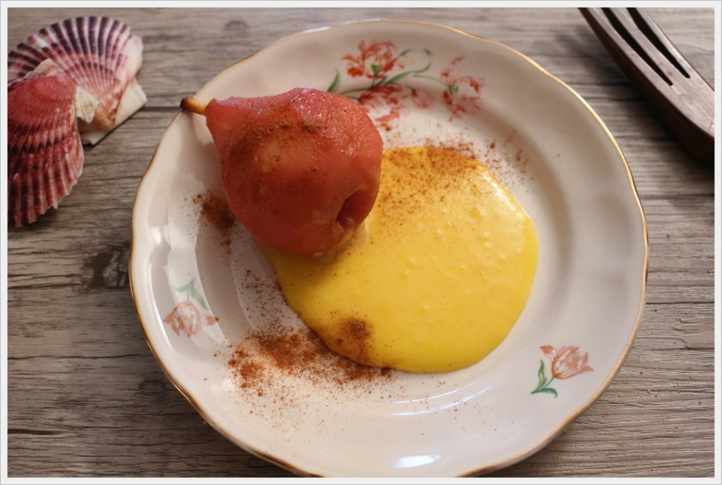 Pere al vino rosso e crema delicata passionecuoca.it/pere-al-vino-r…