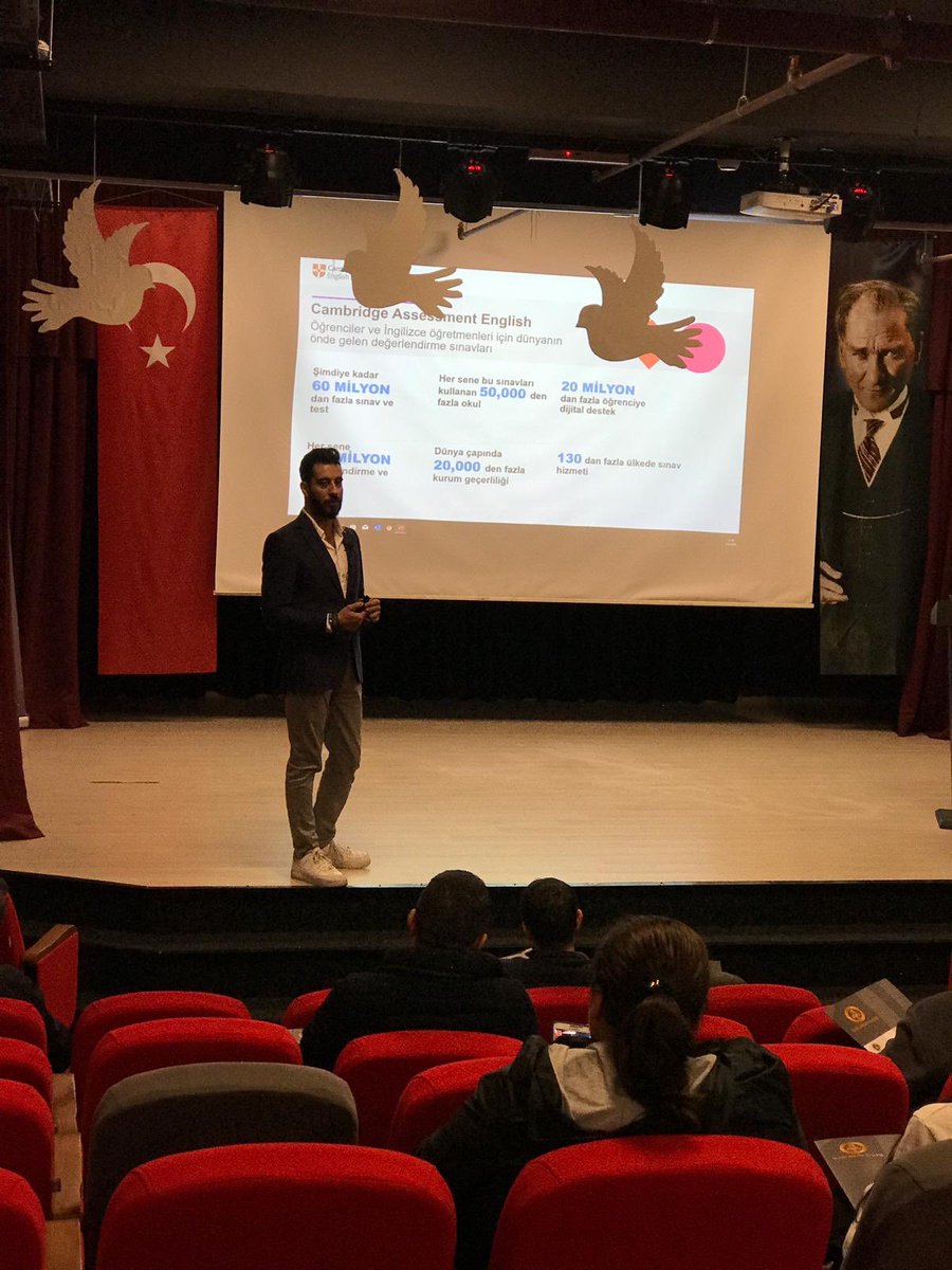 dunyaeducation's tweet photo. Cambridge sınavlarının İngilizce öğrenim ve öğretimdeki önemini anlamak ve anlatmak için en iyi fırsatlardan biri de hiç şüphesiz veli sunumları. https://t.co/skzc6DOdZG