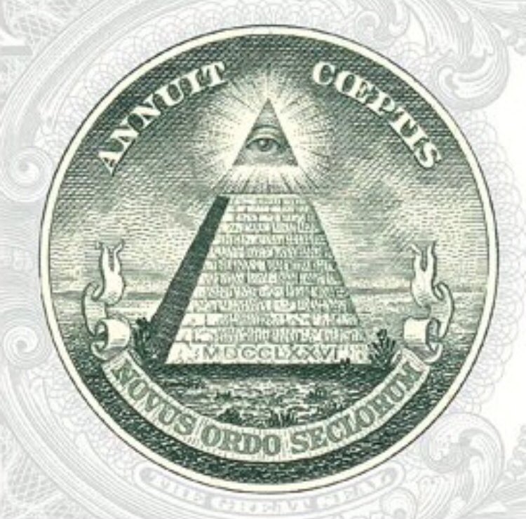 & that Illuminati Pyramid on the dollar bill, the Eye of Providence? The Eye of Horus? Son of Osiris and Isis? Son of the 2 gods of the Sun and the Moon? The light of free energy to light both night and day. The question is who stole the light bulb that used to sit on top & why?