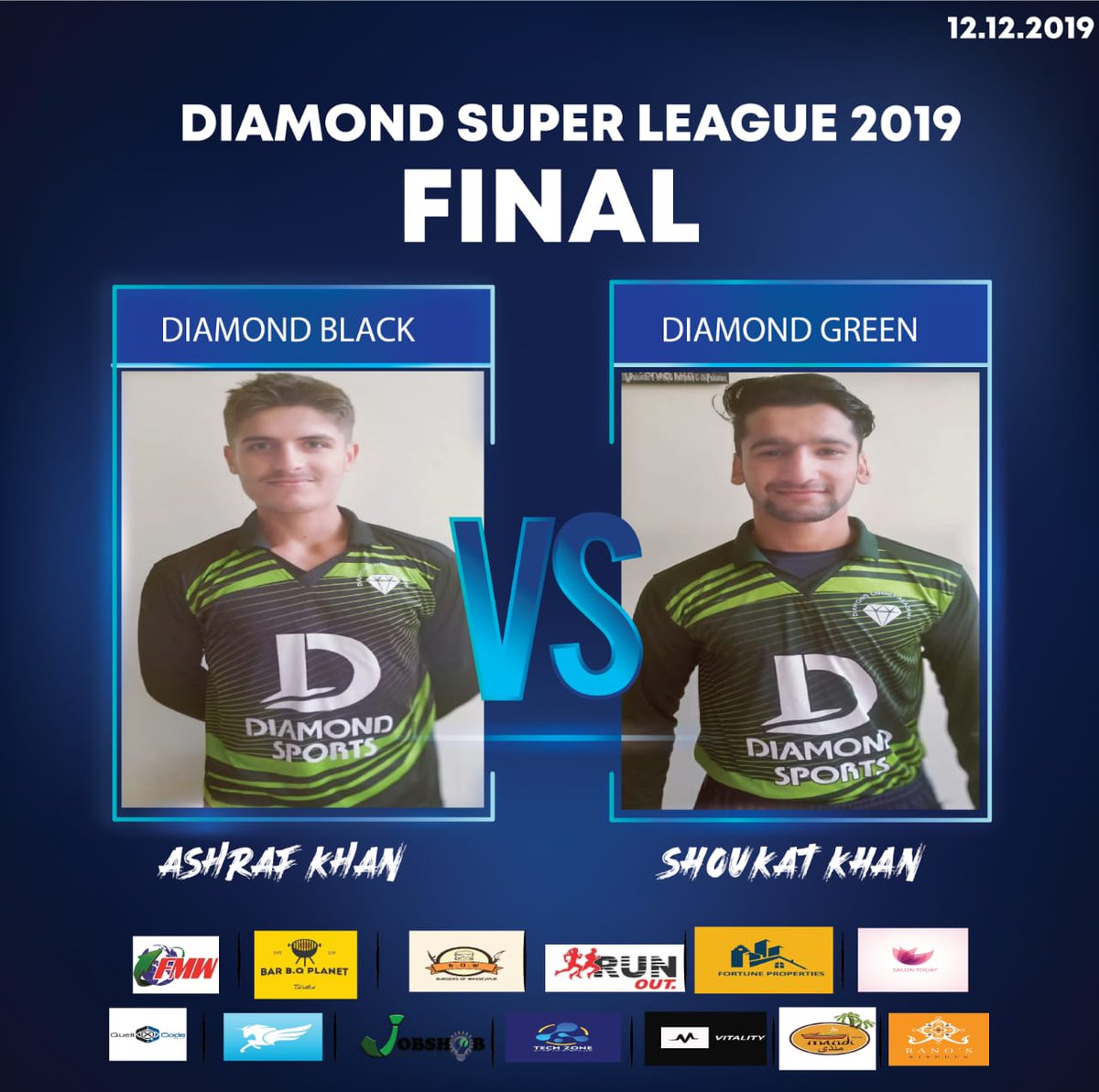 cricket_diamond's tweet photo. Much awaited Final of Diamond Super League 2019 announced. Hope to see all of you there.
Thank You!
#DSL2K19 #GrandFinale #DiamondGroundISB
#TalentInMaking https://t.co/hMCM2eK38a