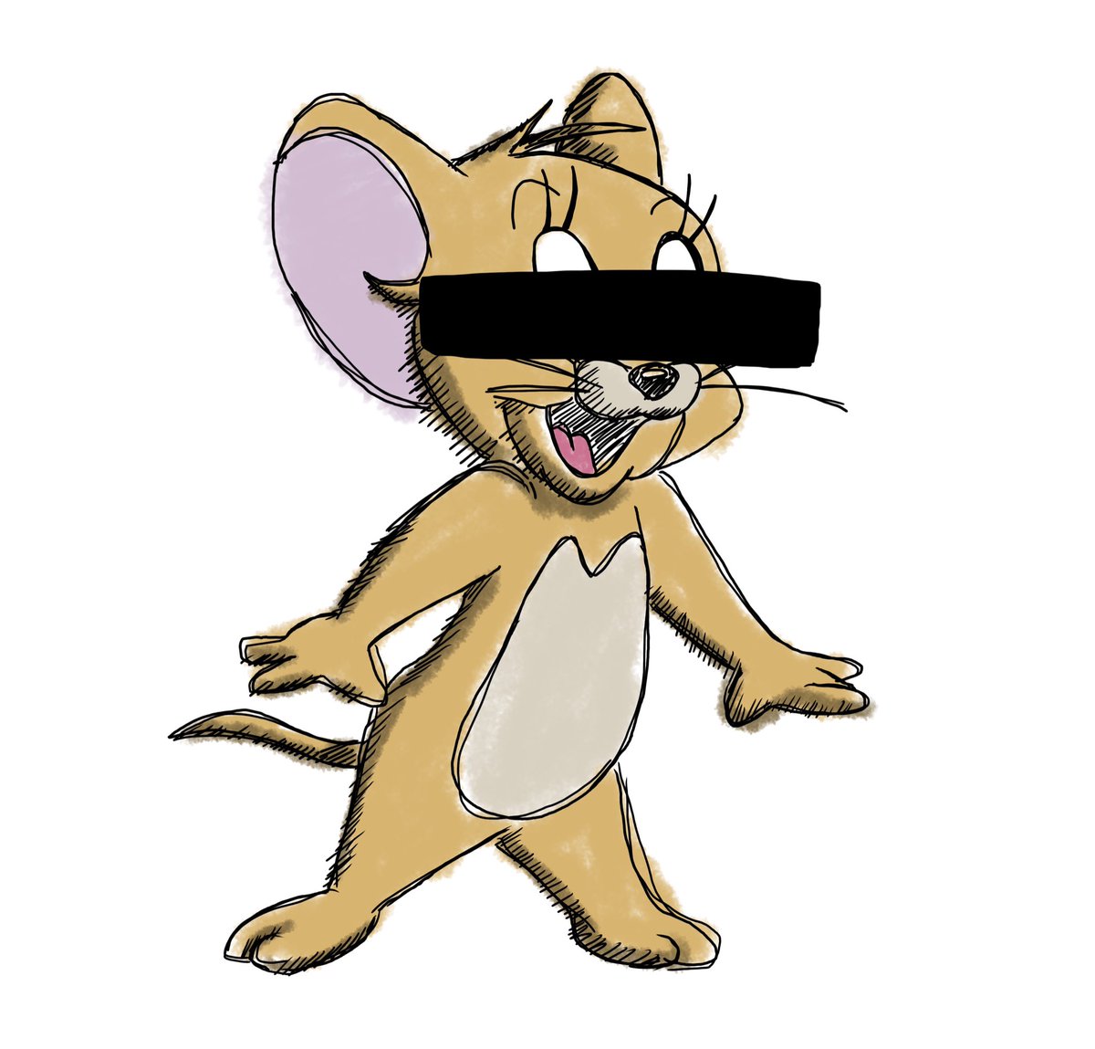 ゴーヤ先生 昨日みんなにイラスト怖いやら言われたから仲良く喧嘩するネズミを描いてみたよ Round32 Fanart