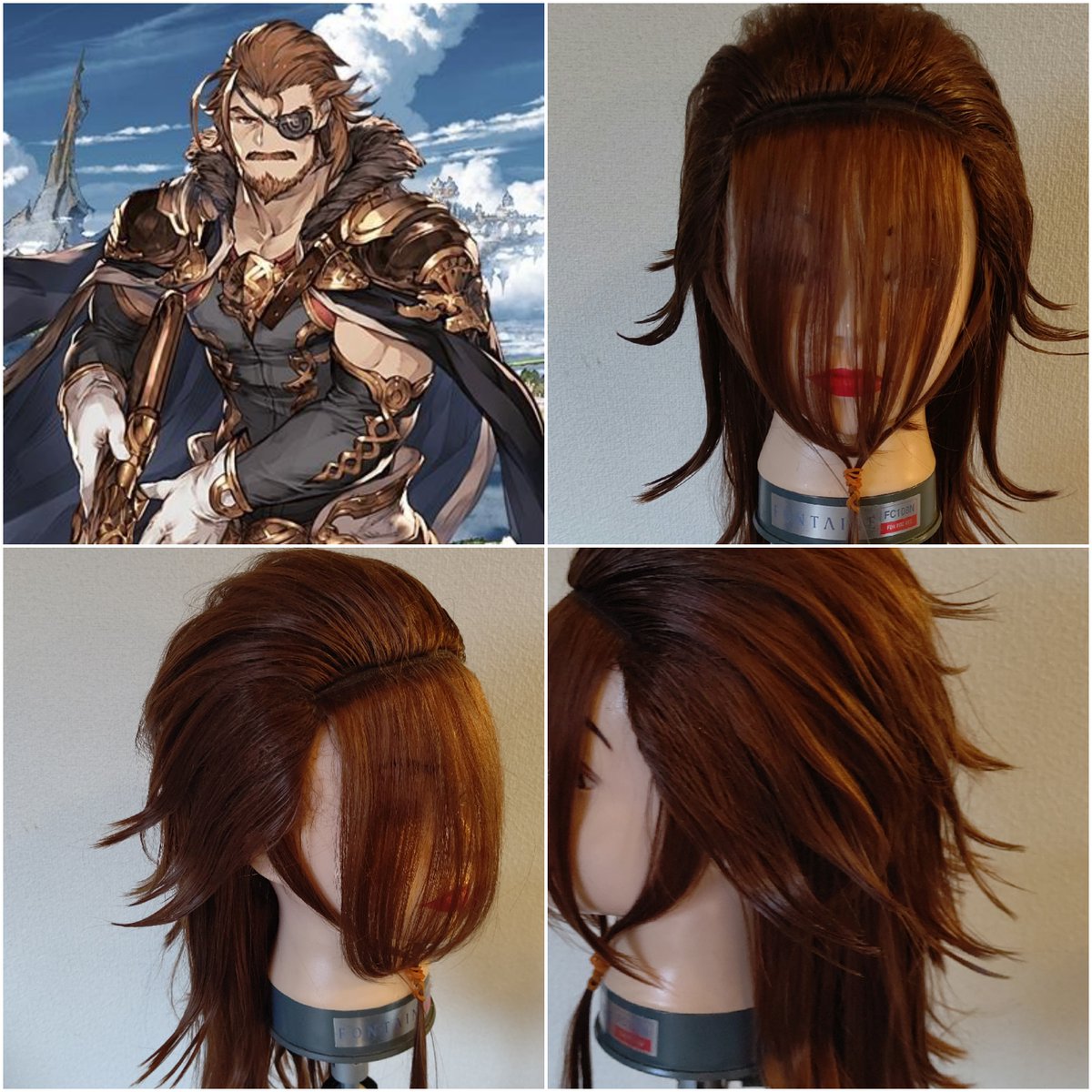 Mousse Na Twitteru グランブルーファンタジー オイゲン 生え際の 貼り付け加工 に関してはお受けすることができませんので貼り付け以外の部分をお作りさせていただきました オールバック ロングウルフな外はねスタイルです 部分的なセットのオーダーもご