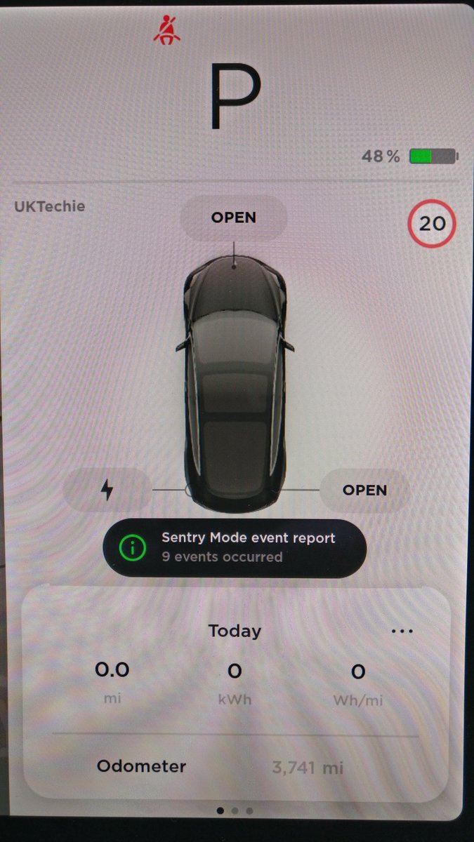 UKtechie's tweet photo. #TeslaSentryMode over 5 days used up 47% of my #TeslaModel3 battery. But hey about to get paid to charge it back up again by using @octopus_energy agile tariff! 🎄⚡⚡⚡ Check out my profile for more info. https://t.co/7QsjYsrSNw