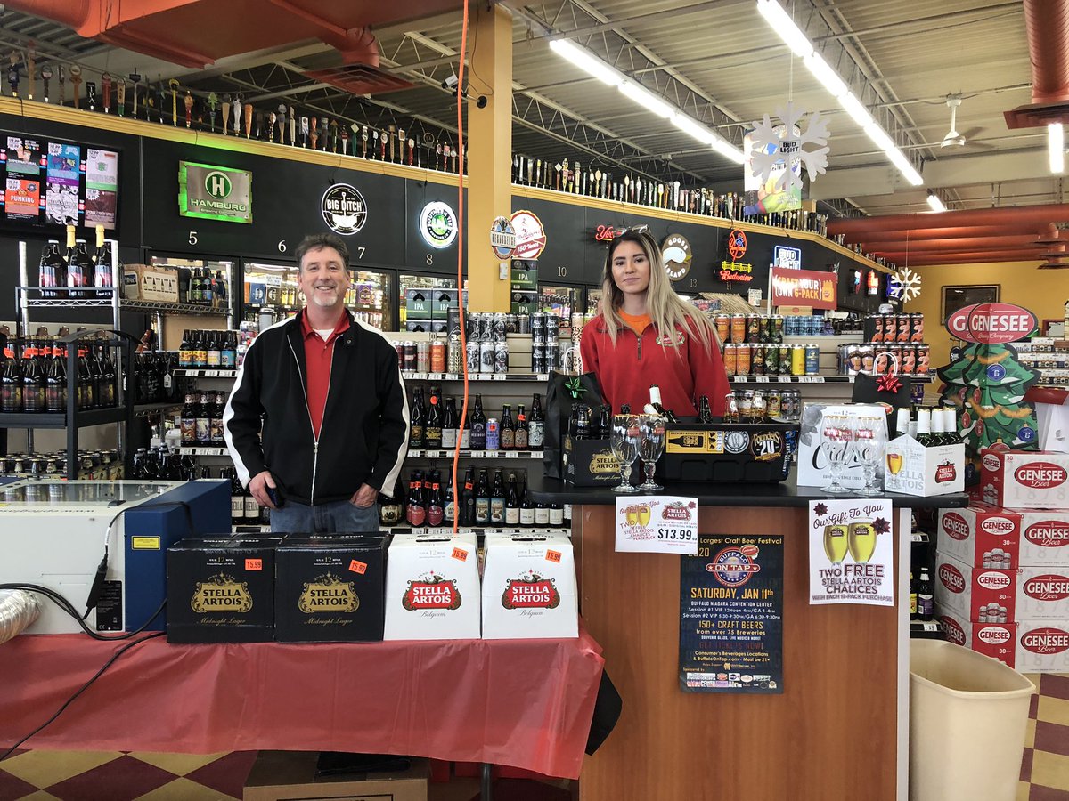 There’s a <a href="/StellaArtois/">Stella Artois</a> tasting &amp; chalice engraving happening at 3025 Sheridan Dr. right now!! Come try the new Midnight Lager! *get two free chalices when you purchase a 12pk of Stella + a complimentary engraving #BuffalosBeerStore