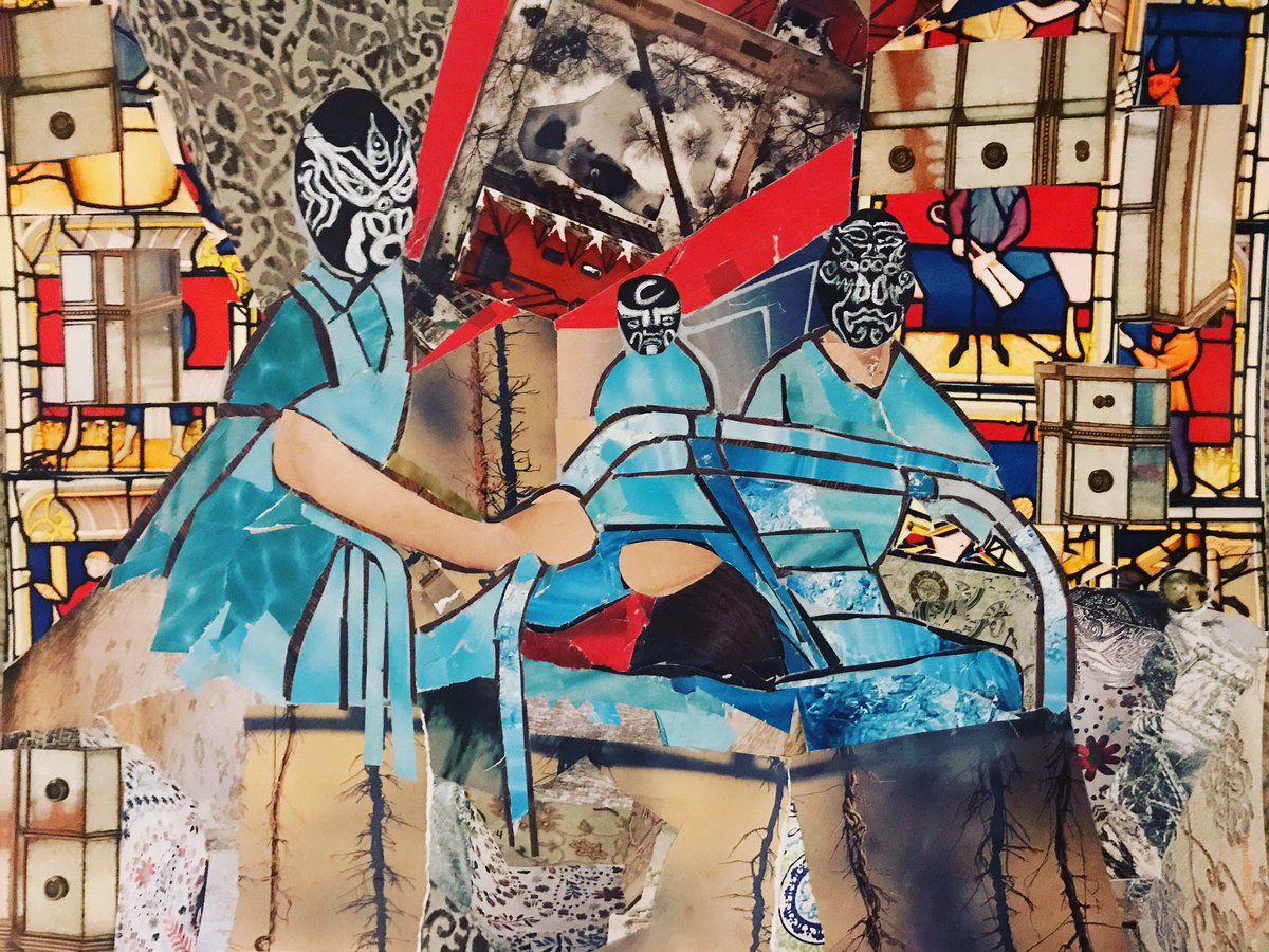 mothernlaw's tweet photo. #sanctuary #salvation #asylum #asylumseekers #grace #hope #protection #safety #seekers #pilgrimage #journey #faith #migration #noroomattheinn #hospitalhall #chineseoperamask #collage #collageart #handmadecollage #collageartist #contemporaryart #contemporaryartist #chineseartist https://t.co/c9nRKaPTeJ
