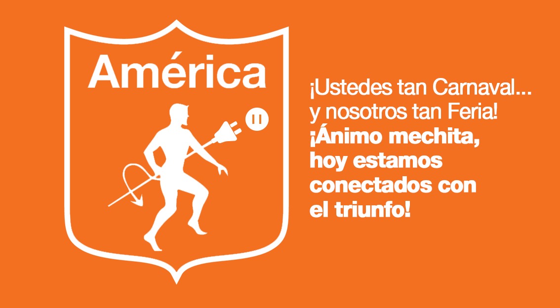 Celsia_Energia's tweet photo. ¡Hoy estamos conectados 🔌 con el triunfo de @AmericadeCali! 🏆🎉

Prendemos una #Mechita de buena energía ⚡️ para #Cali esta noche. ¡#VamosAmérica! https://t.co/SHwiLKi6cd