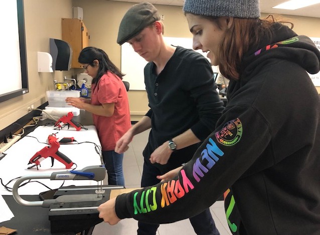 UTeachMaker's tweet image. A great time 'making' with the first ever cardboard construction challenge in Classroom Interactions. Thanks to makers @juliettevee and @Mott_Garrett for all their help!