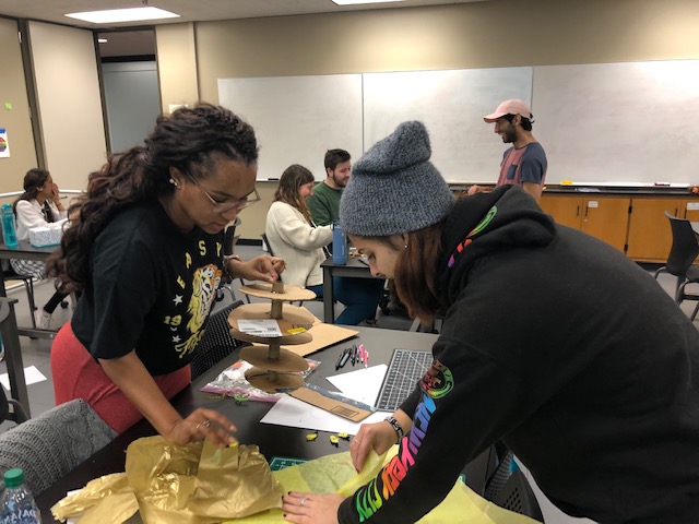 UTeachMaker's tweet image. A great time 'making' with the first ever cardboard construction challenge in Classroom Interactions. Thanks to makers @juliettevee and @Mott_Garrett for all their help!