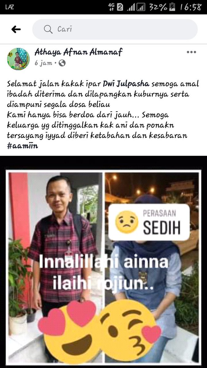 Semoga amal ibadah abang dwi di terima disisi allah swt amin