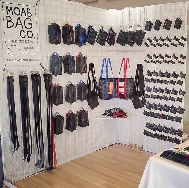 MoabBagCo's tweet photo. All set up at the craft fair at the MARC! Come say hi, here til 5 🤗 https://t.co/ZKeUmITo41