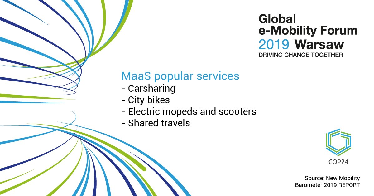 More and more people, especially those living in the largest urban agglomerations, declare that they willingly use #MaaS solutions - Mobility as a Service. #eMobility2019