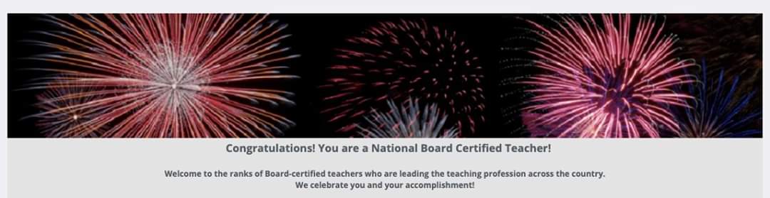 OMSDeschaine's tweet photo. Two years, nearly 200 hours, and well over 200 pages of writing and documentation--I can officially say, "I am a National Board Certified Teacher." π
This was a journey, and yet somehow, I know it's still just the beginning.
#useyourteachervoice
#NBCTme #NBCTstrong https://t.co/6guA7dQGME