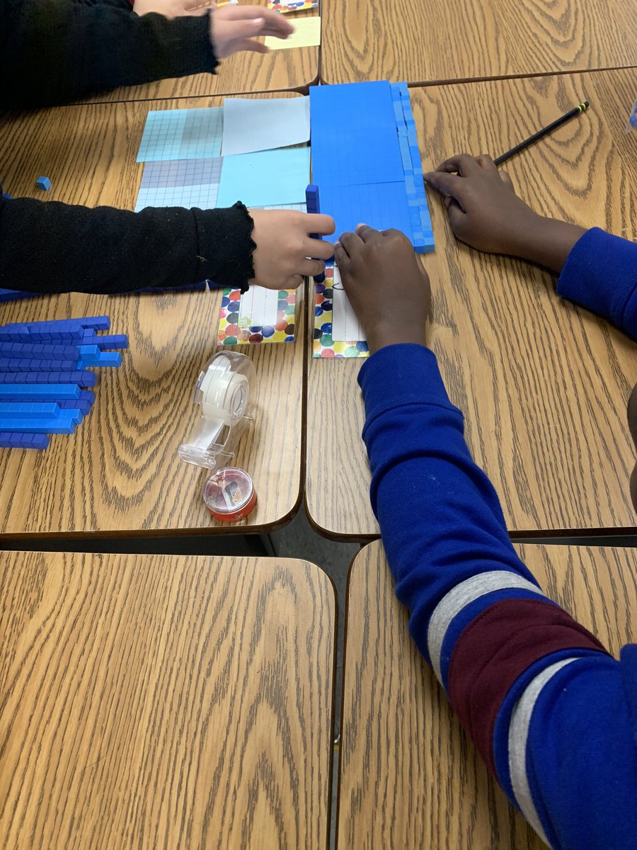 We are excited to be multiplying two digit by two digit numbers. We are exploring what that looks like visually and what the numbers actually mean.