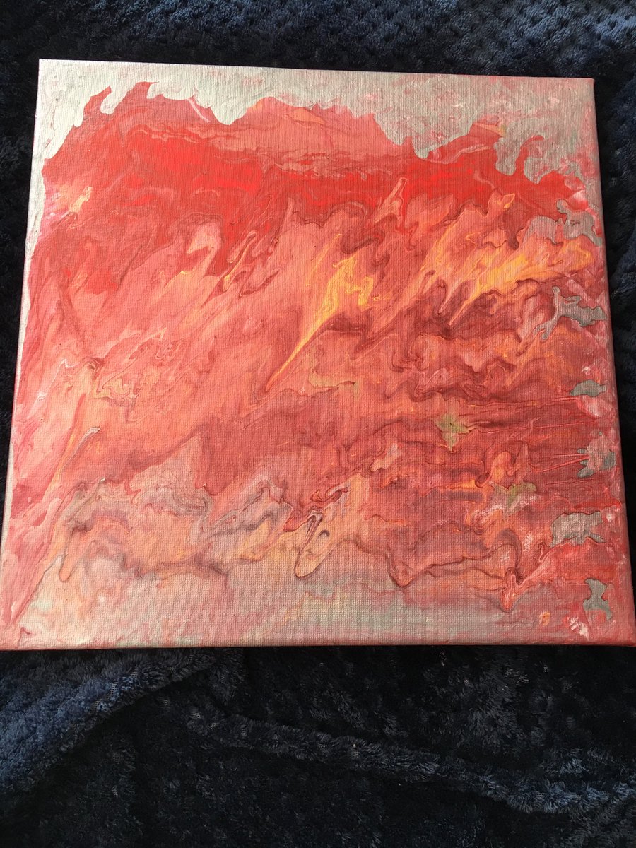 This is my volcanic eruption painting, does anyone like it ?