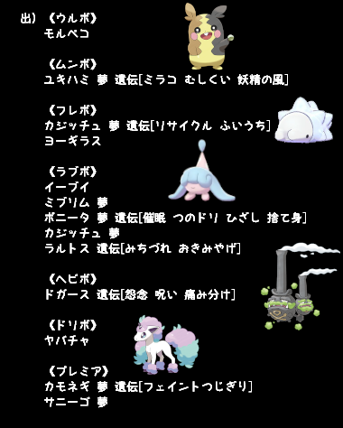 雨森 真白 Mashiro Amamori 出 おしゃぼ 夢特性 遺伝の モルペコ ユキハミ カジッチュ ヨーギラス イーブイ ミブリム ポニータ ラルトス ドガース ヤバチャ カモネギ 求 画像に記載してる条件のバチンウニ マホミル ホシガリス