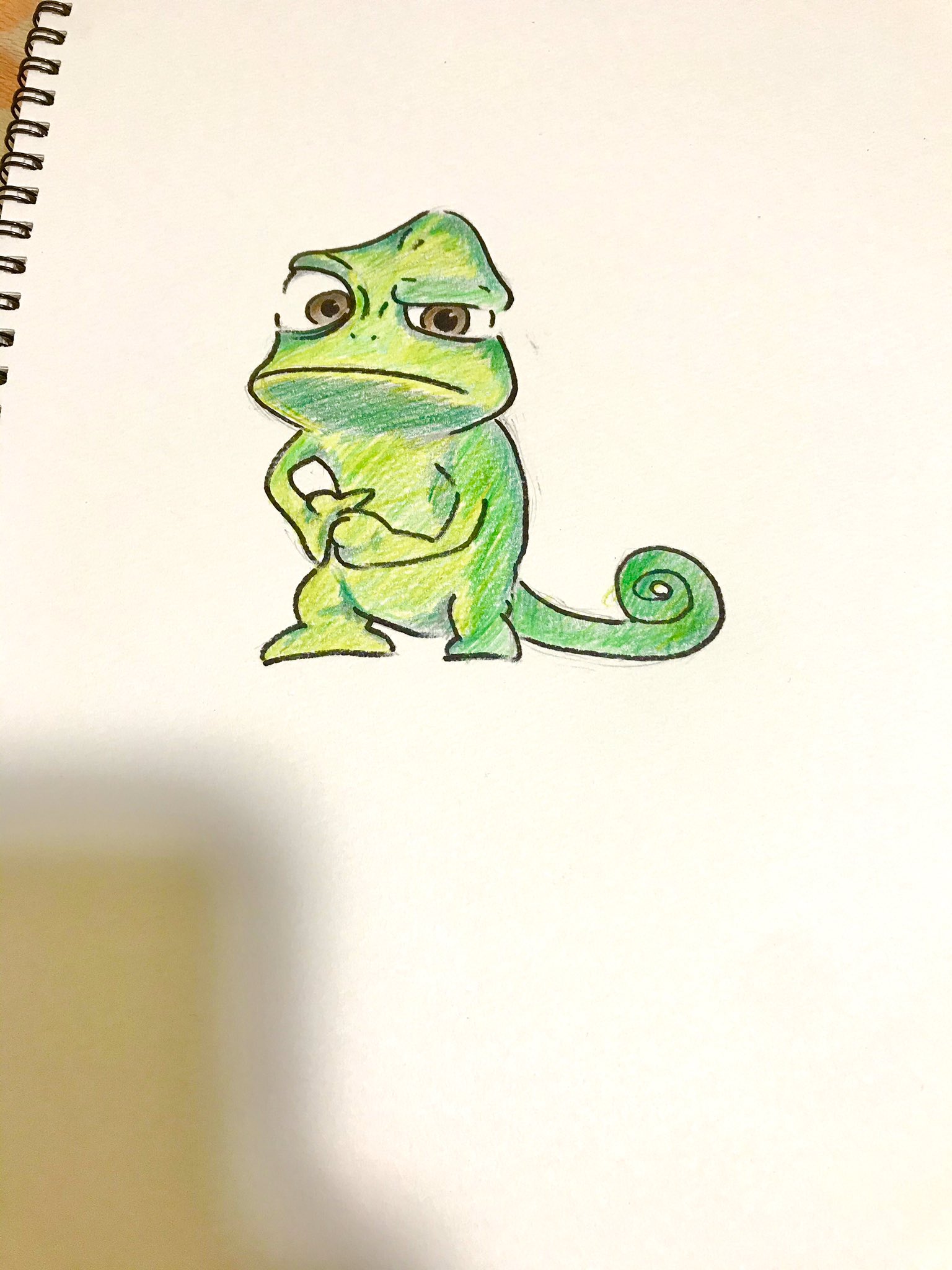 うっちー 塔の上のラプンツェル イラスト 塔の上のラプンツェルーパスカル 描いてみた T Co G2bk9eaoow Twitter
