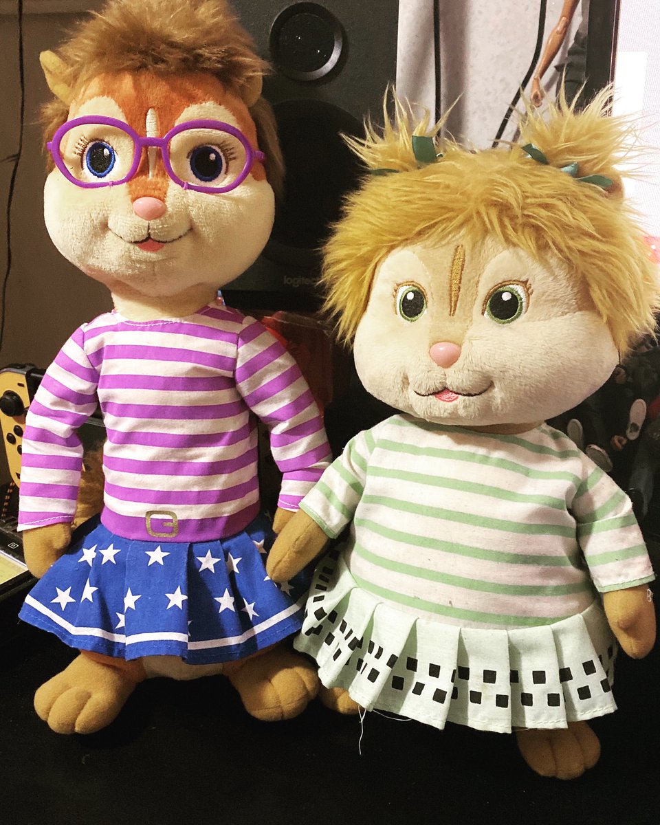 8" Jeanette Ty Beanie Babies Plush Alvin The Chipmunks Stuffed Animal