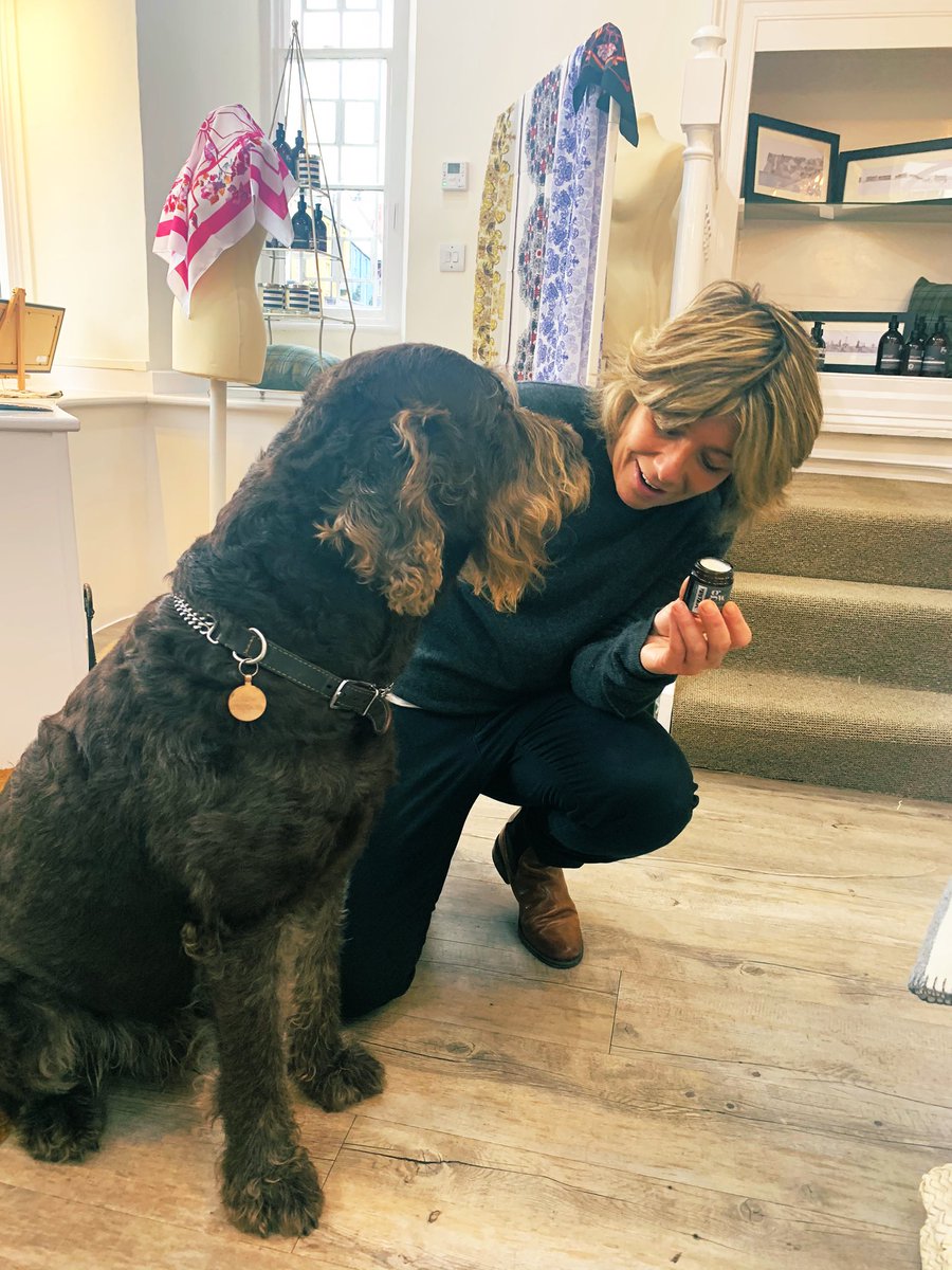 TheGoodwashCo's tweet photo. Lovely to see Ralf #labradoodle pop into @PopUpCowbridge today for some #stockingfillers #beardbars #pawbalm #perffaith 🐾 https://t.co/zp9VwQ2DeL