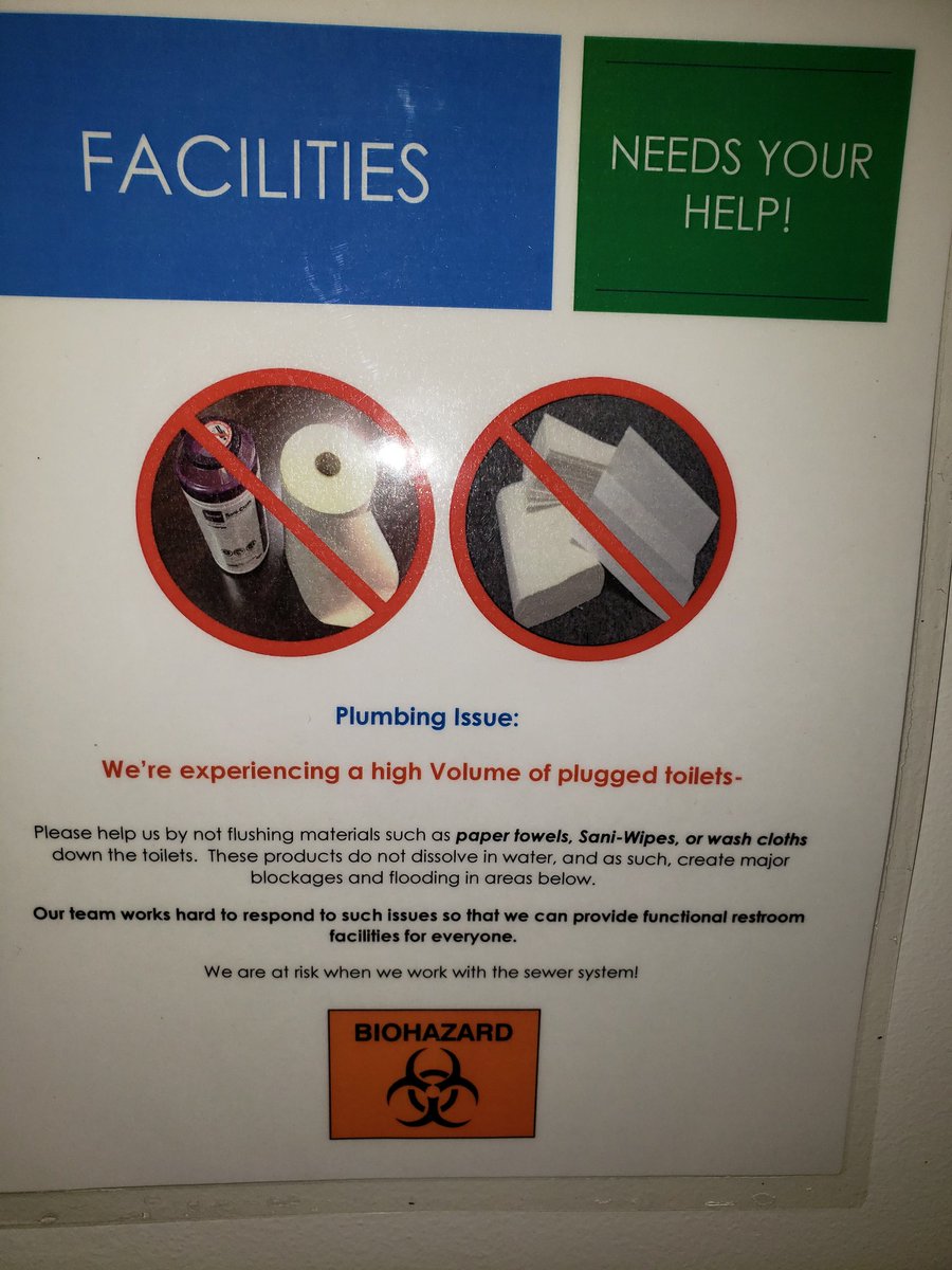 ReedPhillipsRad's tweet photo. I was at the dr doing some investigating on my kidney stones & these signs are in the bathroom. I thought it was a little odd, to have sensitive 🚽 at the hospital building. 🤷♂️ makes you wonder how many times the water runneth over?
🧻
#pottyproblems #overflow #toomuchtp #yikes https://t.co/xuAePuCDkE