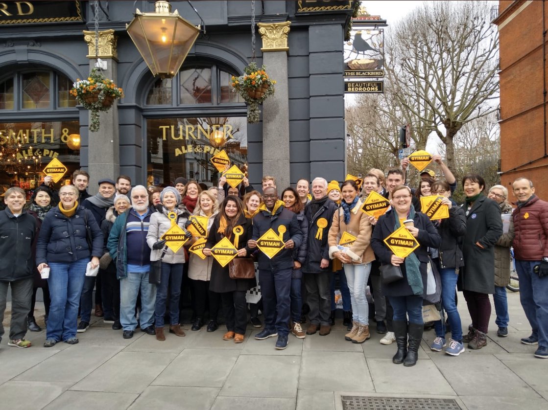 shayneramsay's tweet image. Good to be back on the campaign trail, this time a little further afield! Here’s our man @SamGyimah #samforken and his canvassing team! Vote LibDem to Remain and really be done with Brexit!