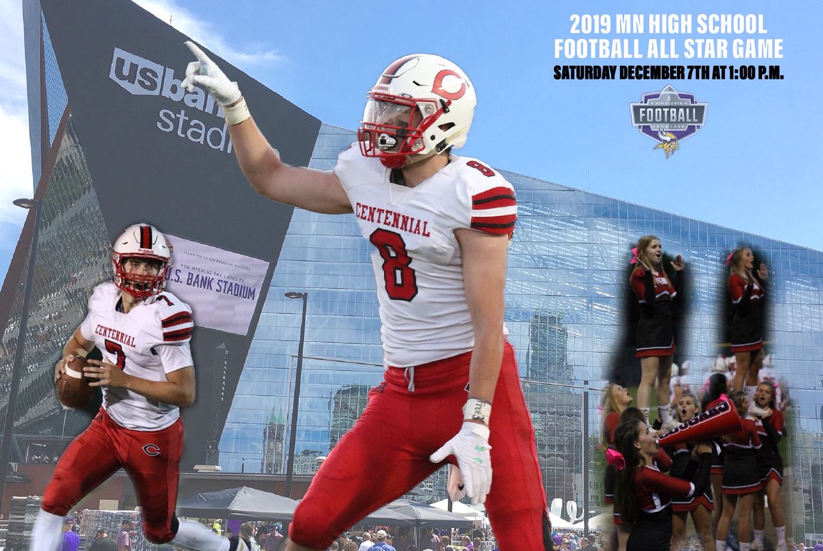 CentCougsFB's tweet photo. Today is the last day of 2019 high school football season where Carter will be the 19th player at CHS to participate in the HS All-Star Game. Along with Connor Zulk being recognized for Academic All-State &amp; our cheer team performing at the game! https://t.co/0jOd2aDMdj