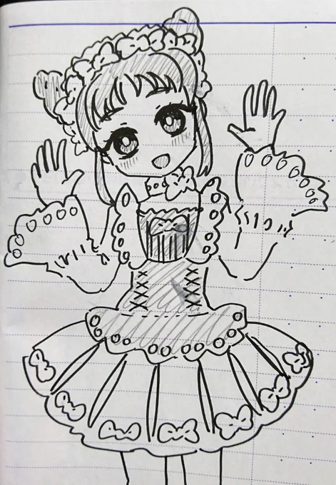 おとめちゃん、ペンこすれちゃったね 