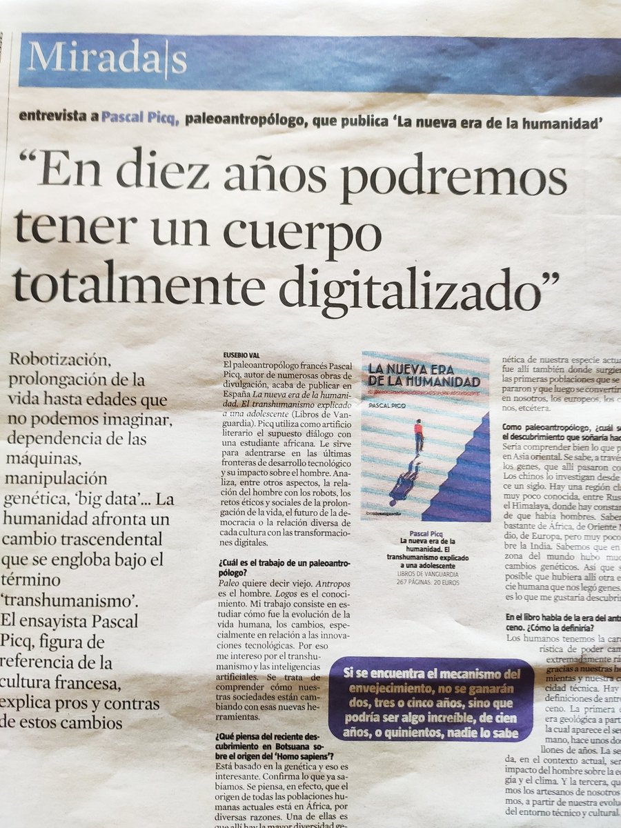 jordi_folck's tweet photo. Extraordinari #PascalPicq a @LaVanguardia per allò que diu. Ho subscric. Estem ja vivint el triomf de la mediocridad. Aviat ningú escoltarà els intel·lectuals, els pensadors que es convertiran en un grup residual mentre l'estupidesa serà aplaudida. El pensament crític està en joc https://t.co/dKnBeLThtZ