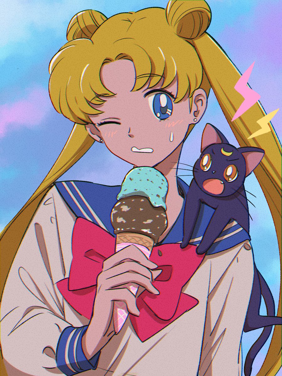 月野うさぎ 「うさぎちゃ〜〜ん!!??⚡️ 」|飯野のイラスト