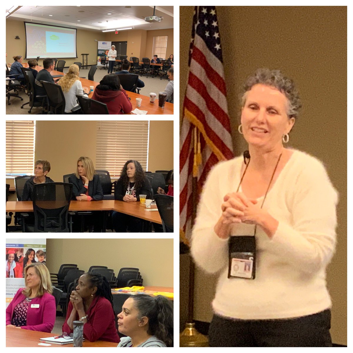 duda_beth's tweet photo. Hosted by @UWSuncoast, @Manateeschools’ registrars and administrators came together to discover how @SuncoastCGLR, #the big plan, #soarin4, and Kindergarten Readiness bags funded by @ThePattersonFdn work together to ensure our children’s success. Stepping Forward, together! https://t.co/6bN9kqoAaz