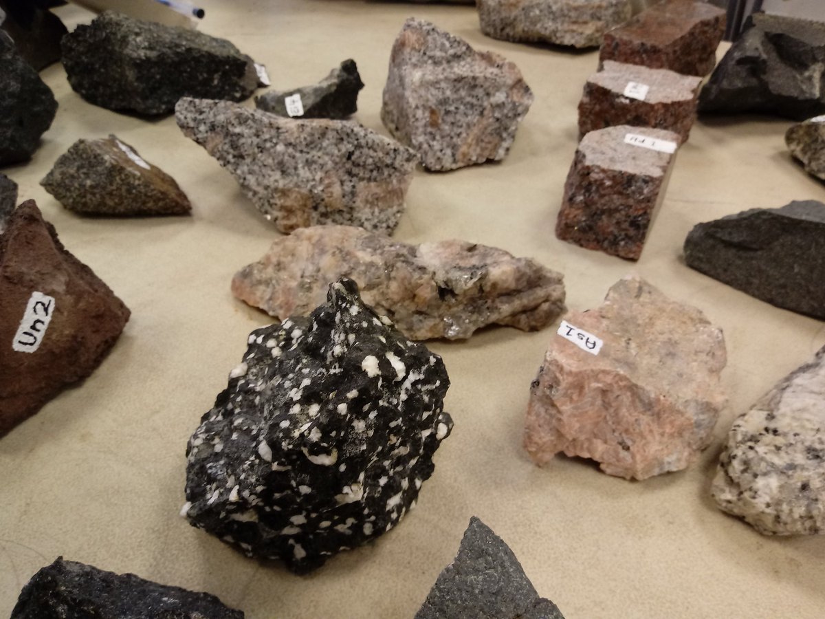 DeeLau1's tweet photo. One can never tire of #rocks #OUGS Igneous is the theme today, with lots of basalts, granites, syenites, dolerites and other -ites https://t.co/Rv3UXrsbrY